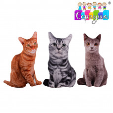 Котик принт 50см. мягкая игрушка, микс Котик принт 50см. мягкая игрушка, микс