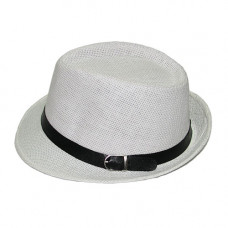 HAT14-4 Шляпа декорированная ремешком из кожи